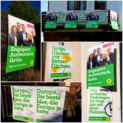 Grüne Plakate
